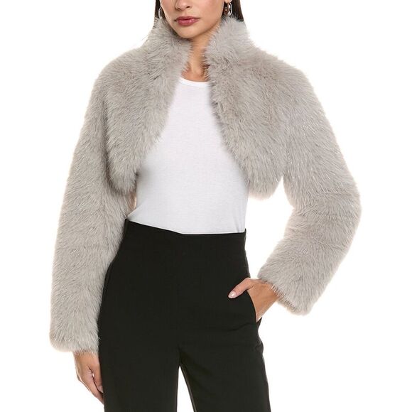 Apparis Womens  Odette Tinsel Bolero, Silver - Picture 1 of 3